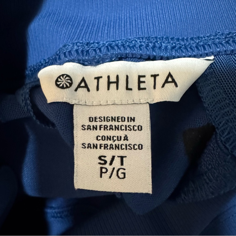 NWT Athleta Venice High Rise Track Stripe Wide Leg Pant Blue Sz Small Tall $119 - Picture 8 of 10